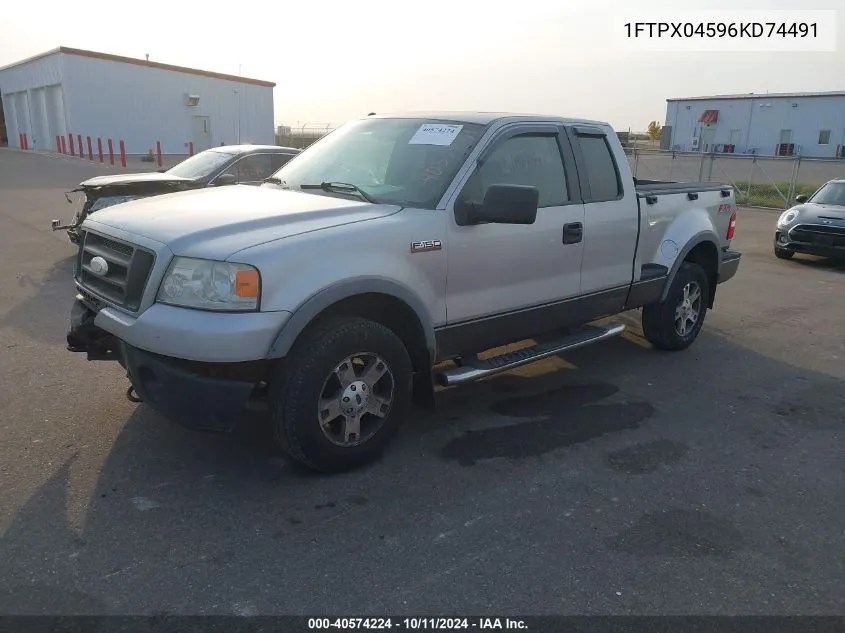 2006 Ford F-150 VIN: 1FTPX04596KD74491 Lot: 40574224