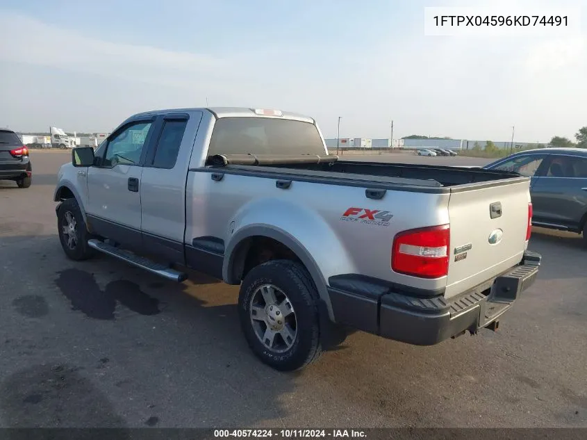 2006 Ford F-150 VIN: 1FTPX04596KD74491 Lot: 40574224