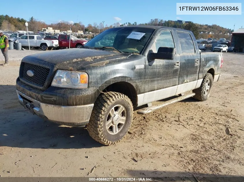 2006 Ford F-150 Xlt VIN: 1FTRW12W06FB63346 Lot: 40666272