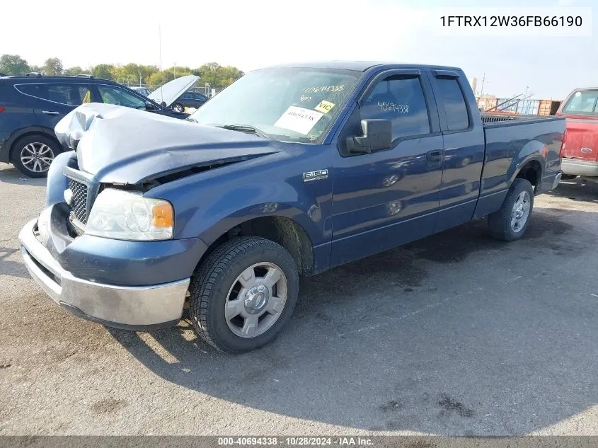 2006 Ford F-150 Stx/Xl/Xlt VIN: 1FTRX12W36FB66190 Lot: 40694338