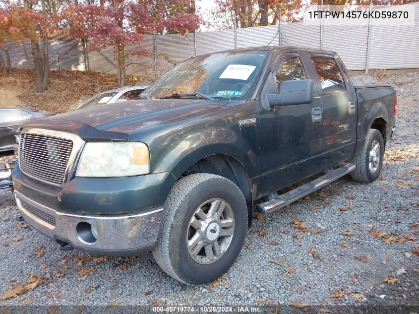 2006 Ford F-150 Fx4/Lariat/Xlt VIN: 1FTPW14576KD59870 Lot: 40719774