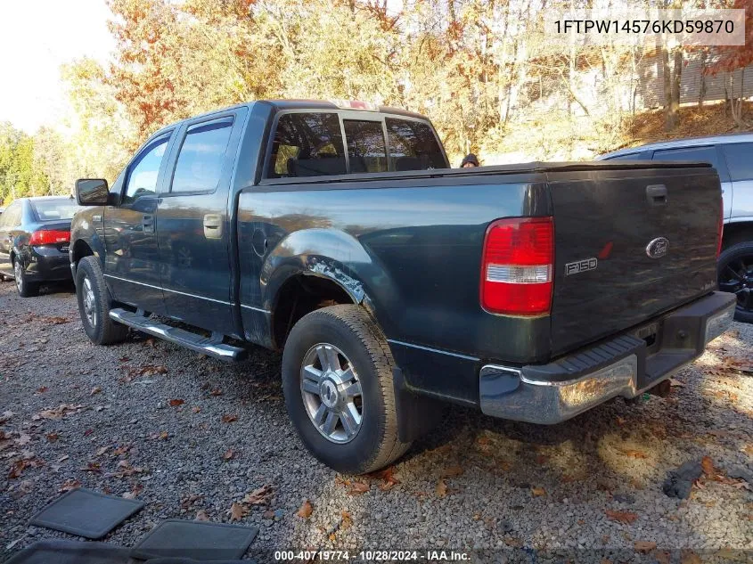 2006 Ford F-150 Fx4/Lariat/Xlt VIN: 1FTPW14576KD59870 Lot: 40719774