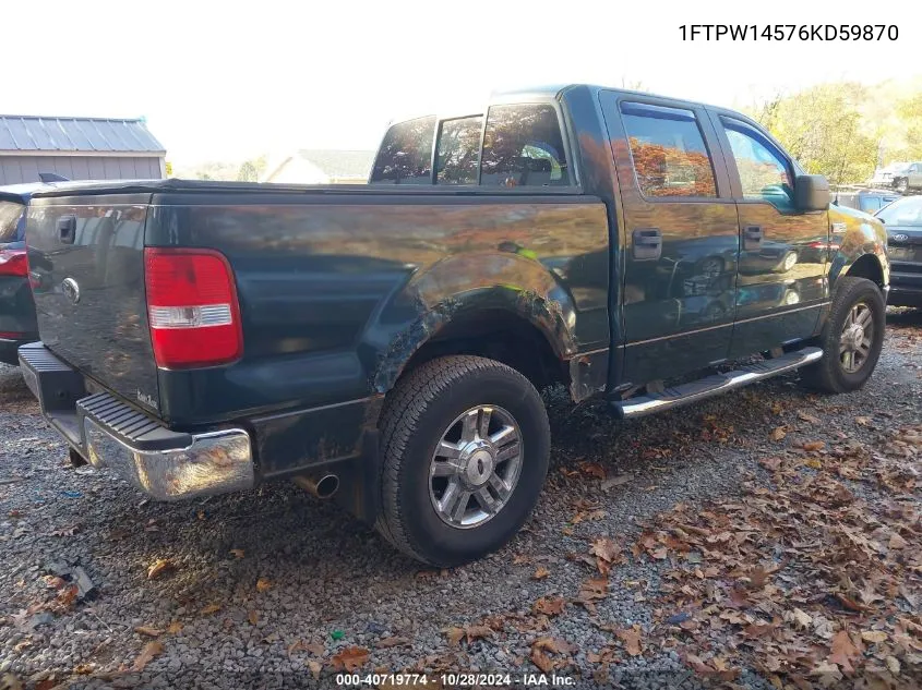 2006 Ford F-150 Fx4/Lariat/Xlt VIN: 1FTPW14576KD59870 Lot: 40719774