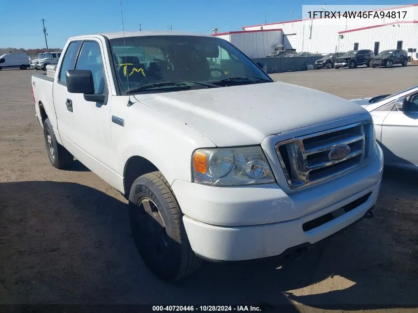 2006 Ford F-150 Stx/Xl/Xlt VIN: 1FTRX14W46FA94817 Lot: 40720446