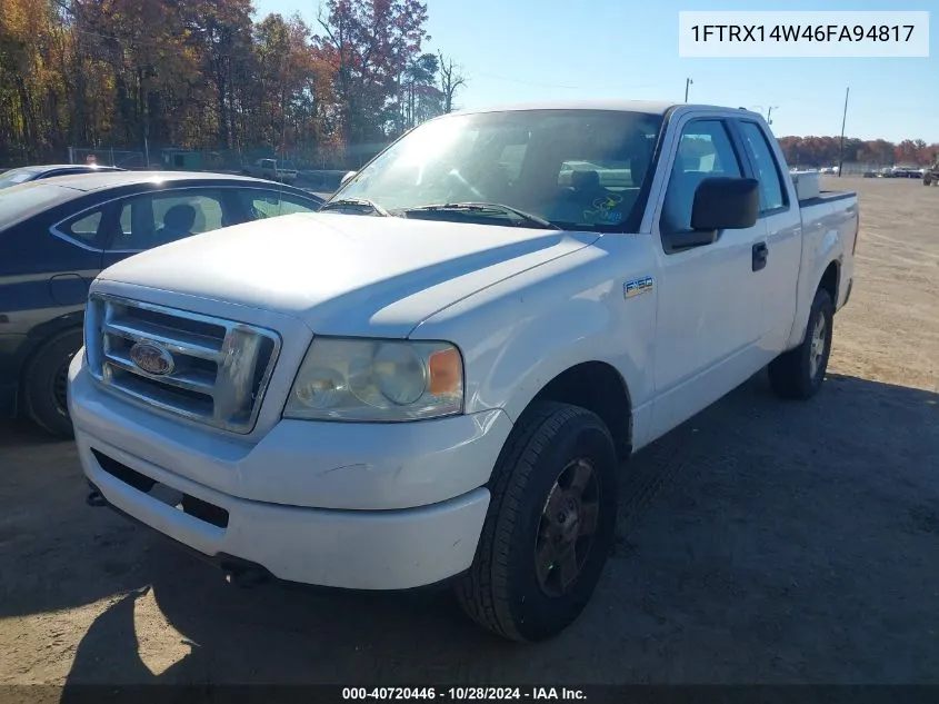 2006 Ford F-150 Stx/Xl/Xlt VIN: 1FTRX14W46FA94817 Lot: 40720446