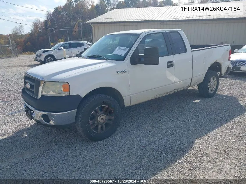 2006 Ford F-150 Stx/Xl/Xlt VIN: 1FTRX14W26KC47184 Lot: 40726567