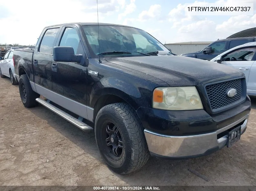 2006 Ford F-150 Xlt VIN: 1FTRW12W46KC47337 Lot: 40739874