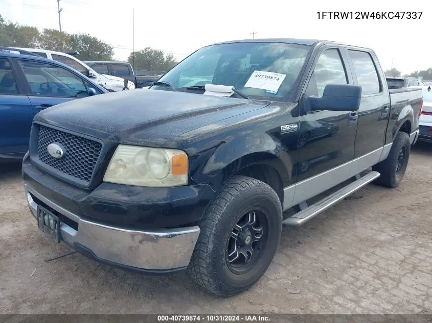 2006 Ford F-150 Xlt VIN: 1FTRW12W46KC47337 Lot: 40739874