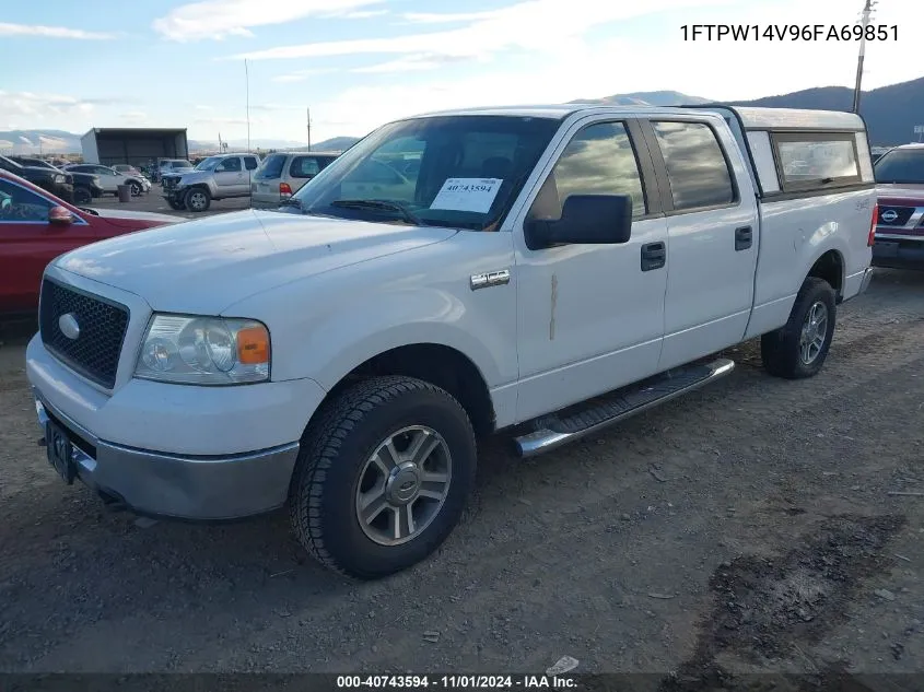 2006 Ford F-150 Fx4/Lariat/Xlt VIN: 1FTPW14V96FA69851 Lot: 40743594