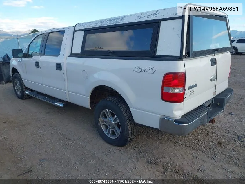 2006 Ford F-150 Fx4/Lariat/Xlt VIN: 1FTPW14V96FA69851 Lot: 40743594