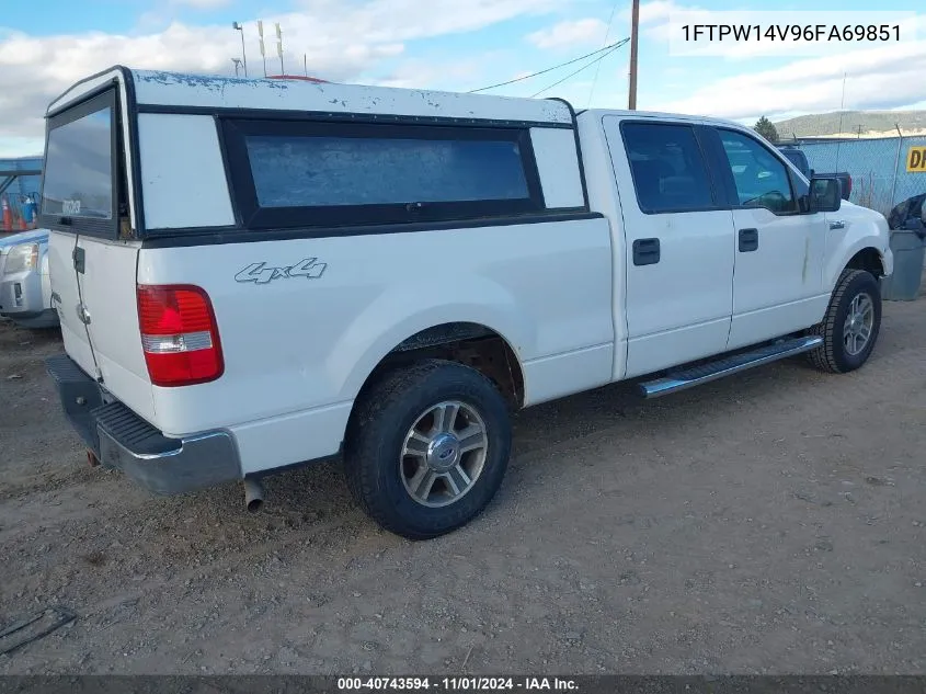 2006 Ford F-150 Fx4/Lariat/Xlt VIN: 1FTPW14V96FA69851 Lot: 40743594