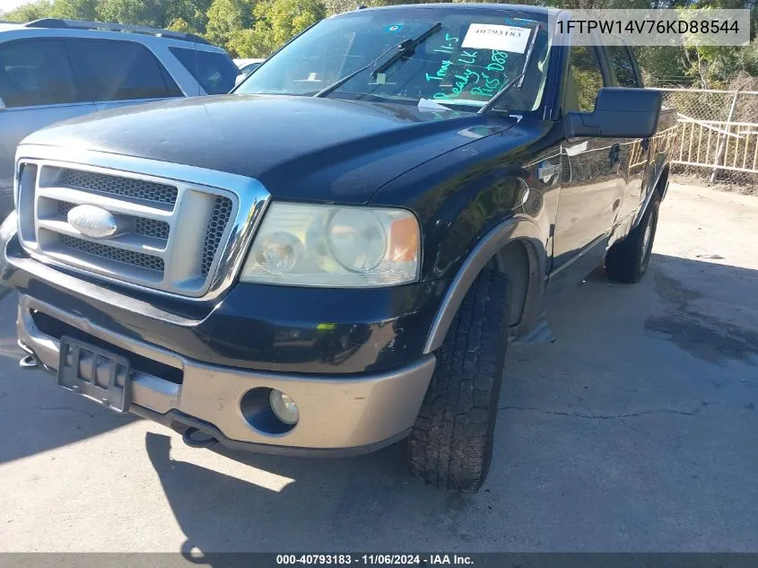 2006 Ford F-150 Fx4/Lariat/Xlt VIN: 1FTPW14V76KD88544 Lot: 40793183