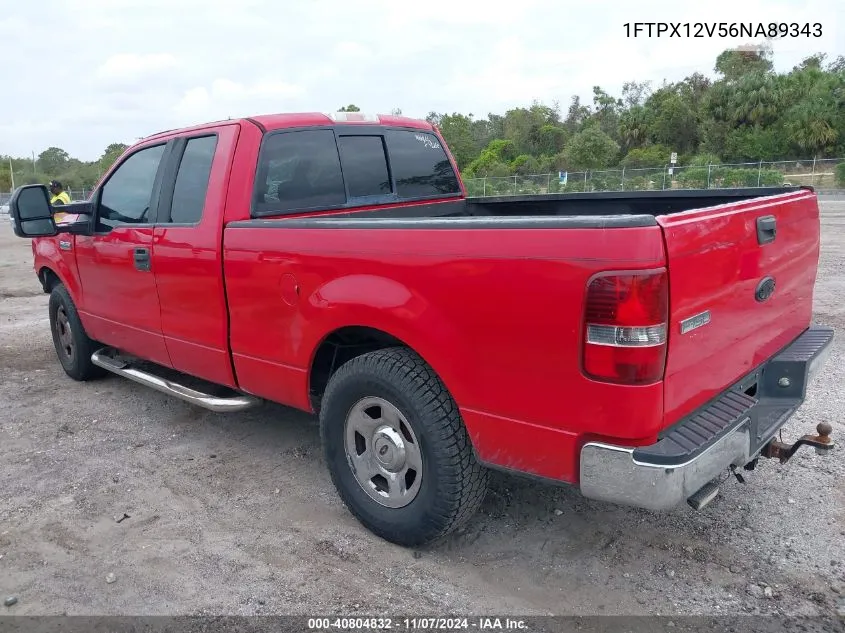 2006 Ford F-150 Lariat/Xl/Xlt VIN: 1FTPX12V56NA89343 Lot: 40804832