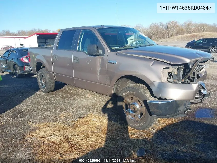 2006 Ford F-150 Fx4/Lariat/Xlt VIN: 1FTPW14536KD04347 Lot: 40829593