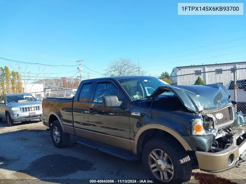 2006 Ford F-150 Fx4/Lariat/Xl/Xlt VIN: 1FTPX145X6KB93700 Lot: 40843086