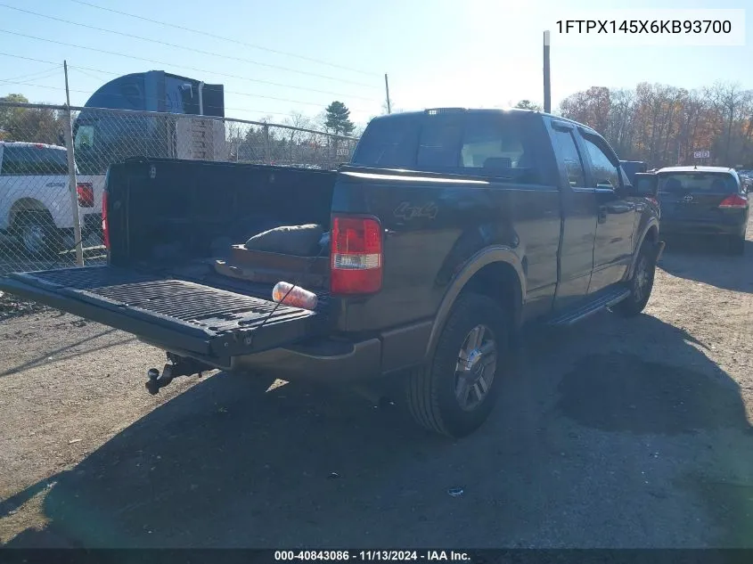 2006 Ford F-150 Fx4/Lariat/Xl/Xlt VIN: 1FTPX145X6KB93700 Lot: 40843086