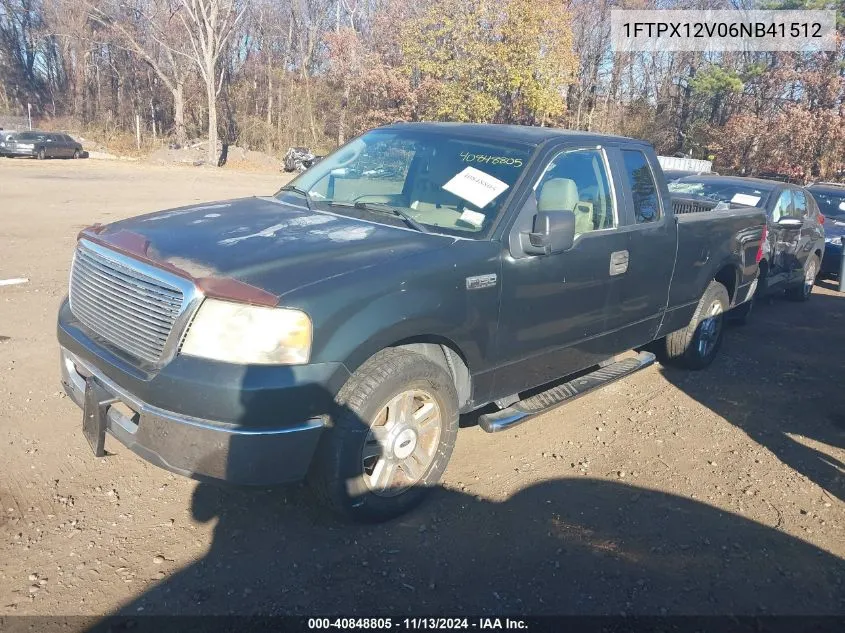 2006 Ford F-150 Lariat/Xl/Xlt VIN: 1FTPX12V06NB41512 Lot: 40848805