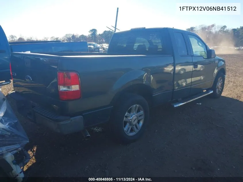 2006 Ford F-150 Lariat/Xl/Xlt VIN: 1FTPX12V06NB41512 Lot: 40848805