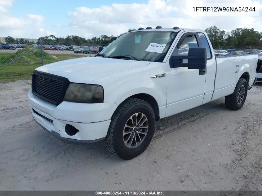 2006 Ford F-150 Stx/Xl/Xlt VIN: 1FTRF12W96NA54244 Lot: 40858254