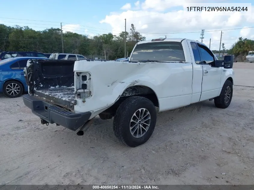 2006 Ford F-150 Stx/Xl/Xlt VIN: 1FTRF12W96NA54244 Lot: 40858254