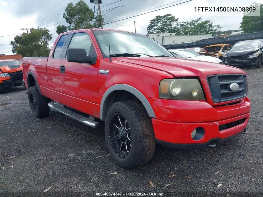 2006 Ford F-150 Fx4/Lariat/Xl/Xlt VIN: 1FTPX14506NA08309 Lot: 40874347