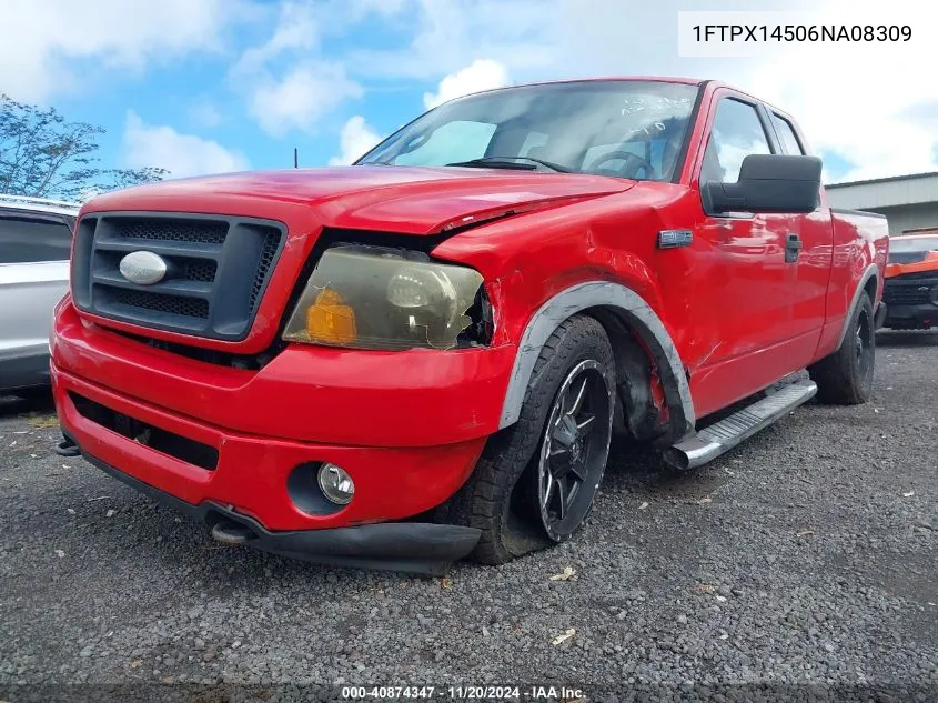 2006 Ford F-150 Fx4/Lariat/Xl/Xlt VIN: 1FTPX14506NA08309 Lot: 40874347