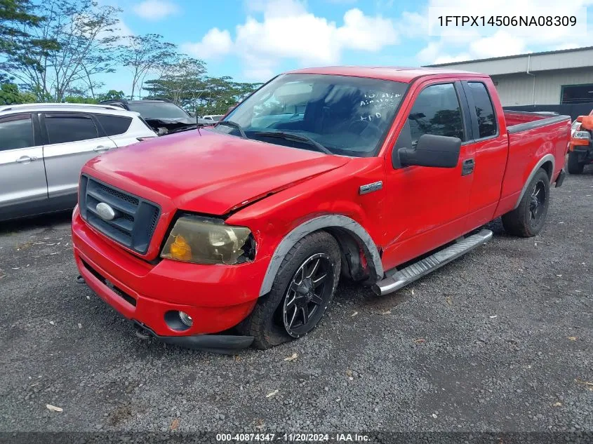 2006 Ford F-150 Fx4/Lariat/Xl/Xlt VIN: 1FTPX14506NA08309 Lot: 40874347