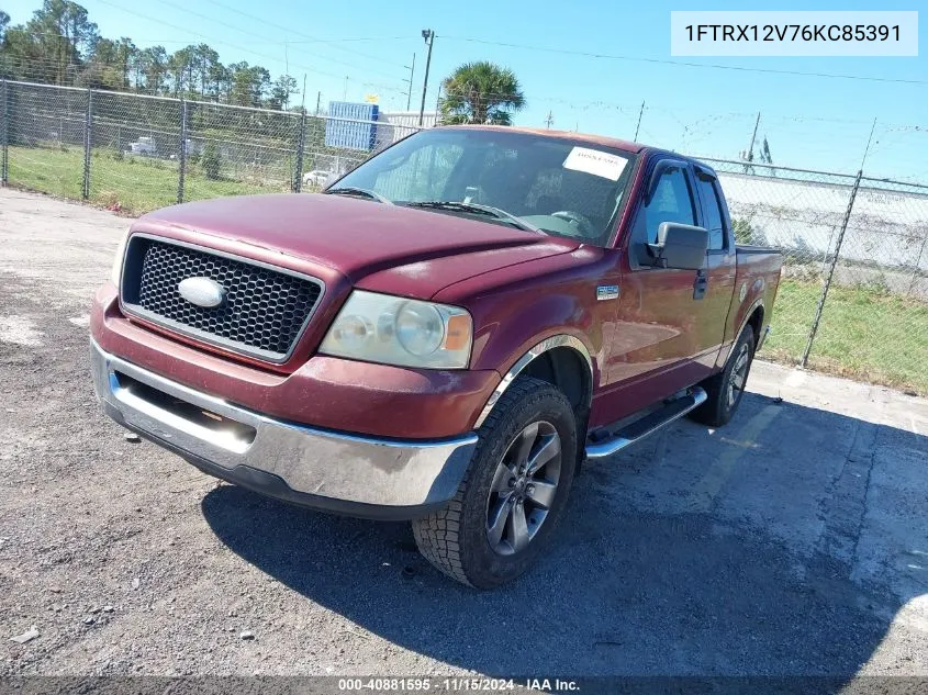 2006 Ford F-150 Lariat/Xlt VIN: 1FTRX12V76KC85391 Lot: 40881595