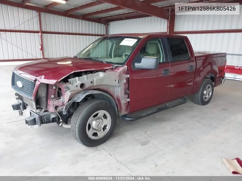 2006 Ford F-150 Lariat/Xlt VIN: 1FTPW12586KB05426 Lot: 40908034