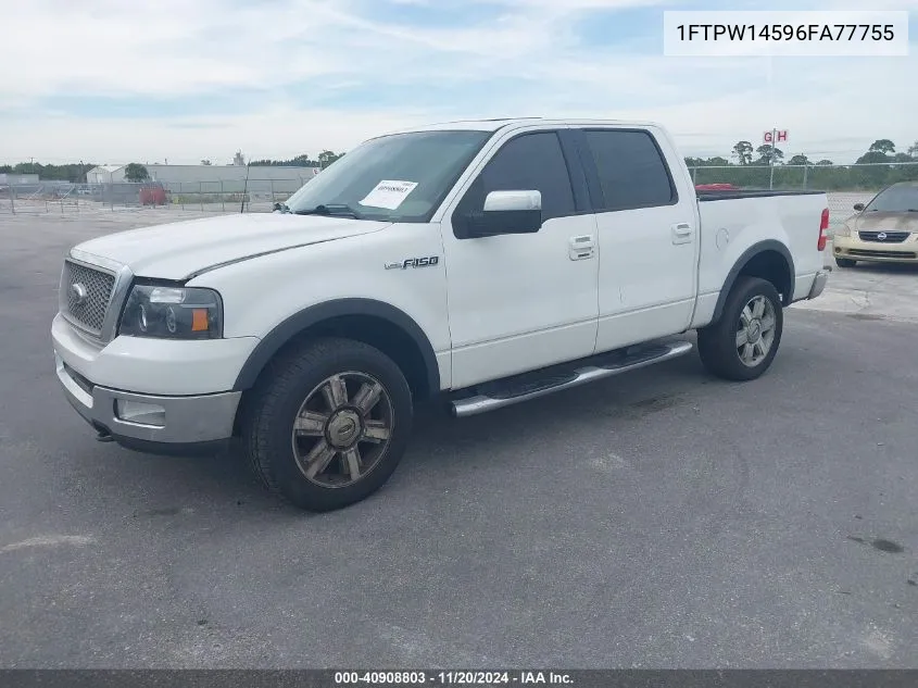 2006 Ford F-150 Fx4/Lariat/Xlt VIN: 1FTPW14596FA77755 Lot: 40908803