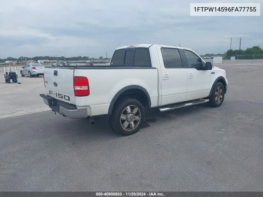 2006 Ford F-150 Fx4/Lariat/Xlt VIN: 1FTPW14596FA77755 Lot: 40908803