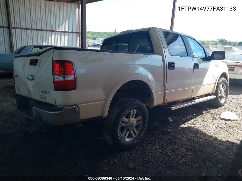 2007 Ford F-150 Fx4/Lariat/Xlt VIN: 1FTPW14V77FA31133 Lot: 39388348