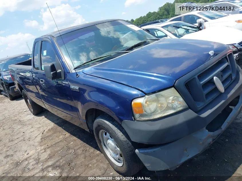 2007 Ford F-150 Stx/Xl/Xlt VIN: 1FTRF12257KD44187 Lot: 39488230