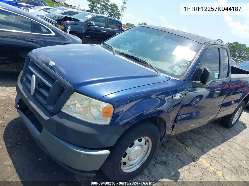 2007 Ford F-150 Stx/Xl/Xlt VIN: 1FTRF12257KD44187 Lot: 39488230