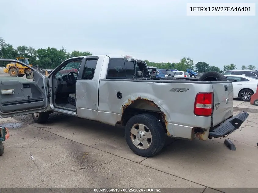 2007 Ford F-150 Stx/Xl/Xlt VIN: 1FTRX12W27FA46401 Lot: 39664519