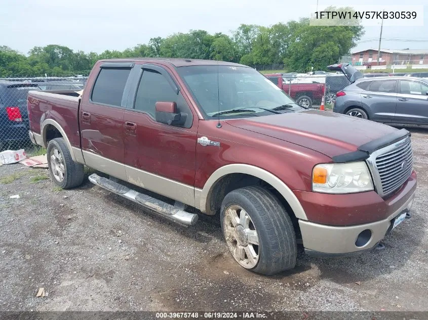 2007 Ford F-150 Fx4/Lariat/Xlt VIN: 1FTPW14V57KB30539 Lot: 39675748