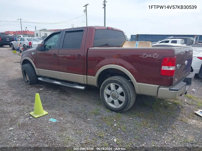 2007 Ford F-150 Fx4/Lariat/Xlt VIN: 1FTPW14V57KB30539 Lot: 39675748