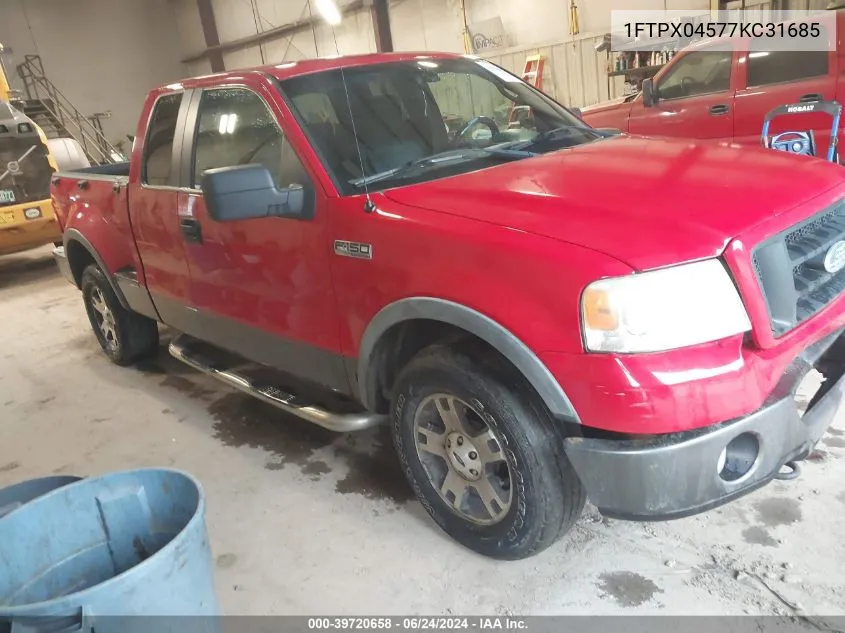 2007 Ford F-150 Fx4/Xlt VIN: 1FTPX04577KC31685 Lot: 39720658