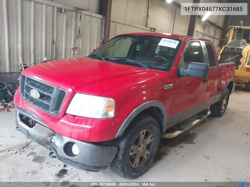 2007 Ford F-150 Fx4/Xlt VIN: 1FTPX04577KC31685 Lot: 39720658