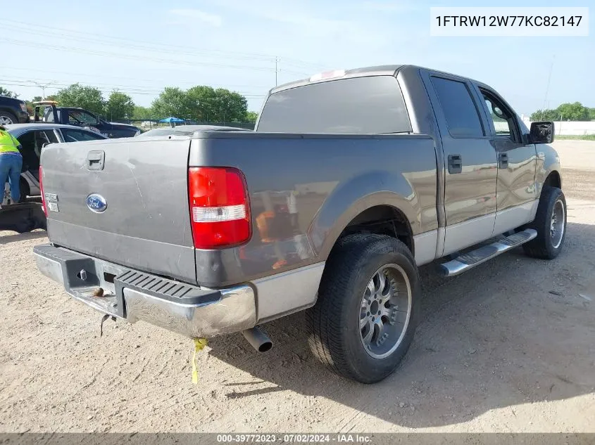 2007 Ford F-150 Xlt VIN: 1FTRW12W77KC82147 Lot: 39772023