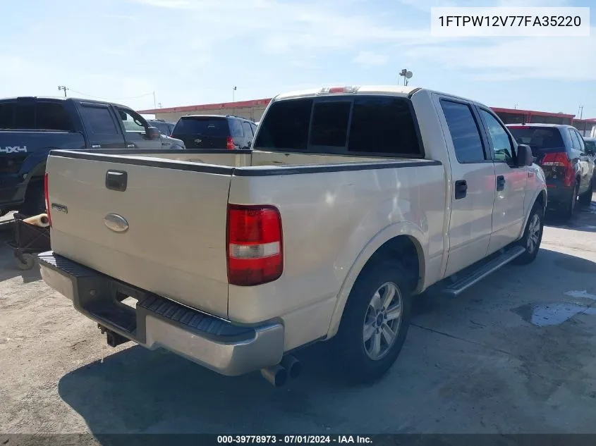 2007 Ford F-150 Lariat/Xlt VIN: 1FTPW12V77FA35220 Lot: 39778973