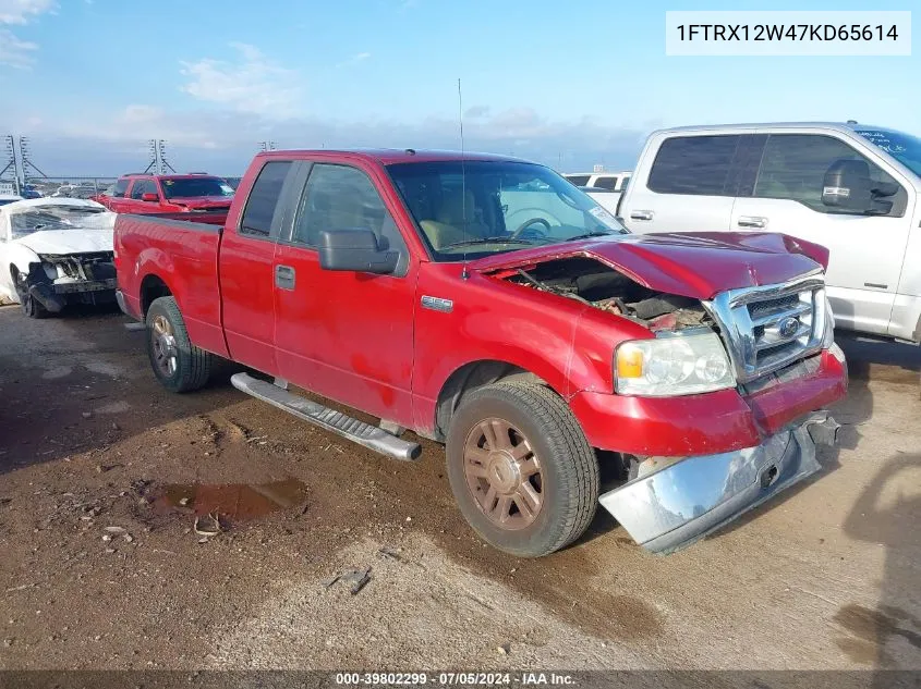 2007 Ford F-150 Stx/Xl/Xlt VIN: 1FTRX12W47KD65614 Lot: 39802299