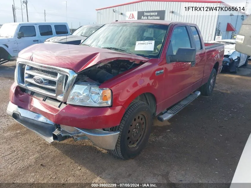 2007 Ford F-150 Stx/Xl/Xlt VIN: 1FTRX12W47KD65614 Lot: 39802299