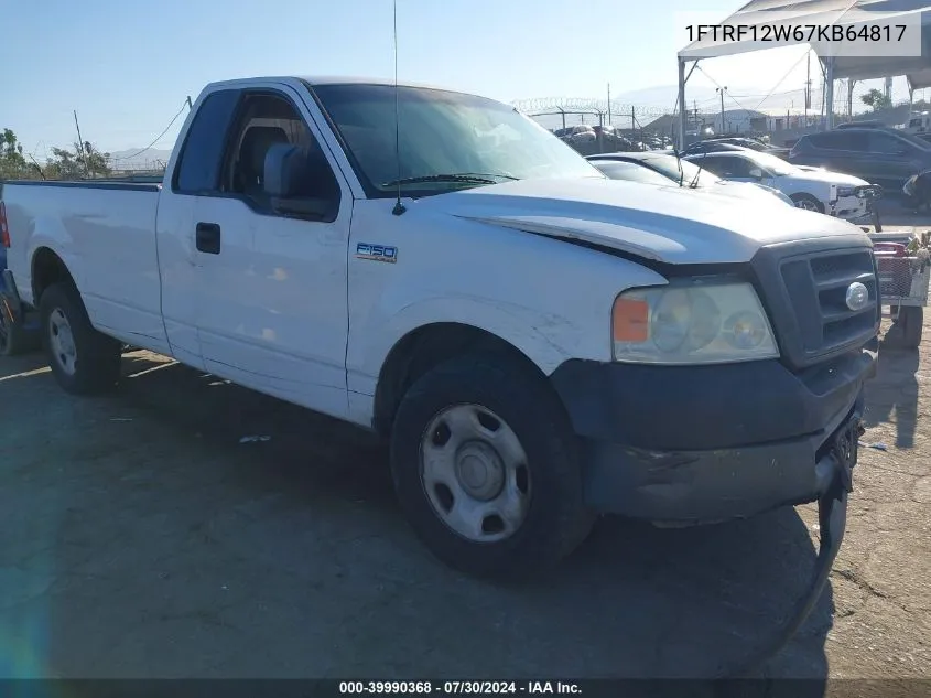 2007 Ford F-150 Stx/Xl/Xlt VIN: 1FTRF12W67KB64817 Lot: 39990368