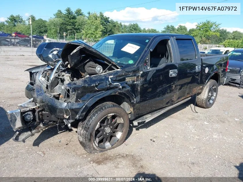 2007 Ford F-150 Fx4/Lariat/Xlt VIN: 1FTPW14V67FA07972 Lot: 39999631