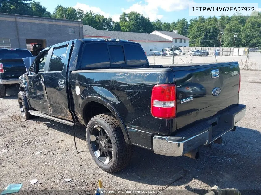 2007 Ford F-150 Fx4/Lariat/Xlt VIN: 1FTPW14V67FA07972 Lot: 39999631