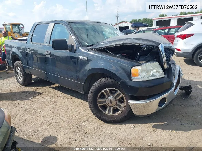 2007 Ford F-150 Xlt VIN: 1FTRW12W37FB76562 Lot: 40019522