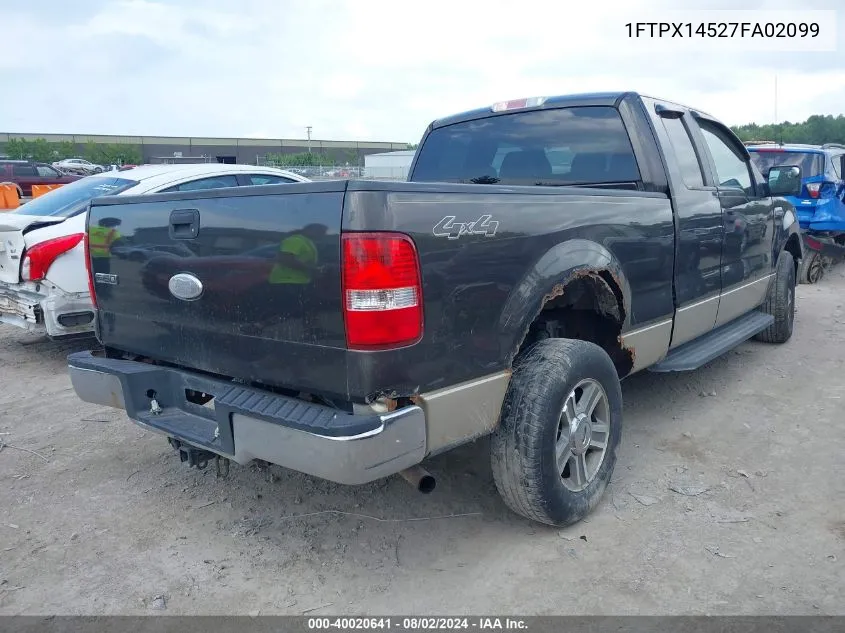 2007 Ford F-150 Fx4/Lariat/Xl/Xlt VIN: 1FTPX14527FA02099 Lot: 40020641