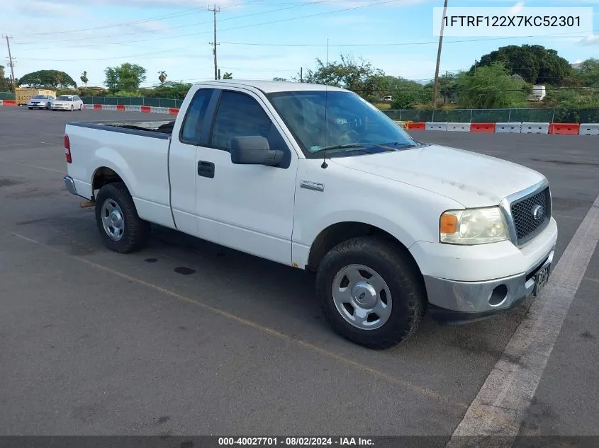 2007 Ford F-150 Stx/Xl/Xlt VIN: 1FTRF122X7KC52301 Lot: 40027701