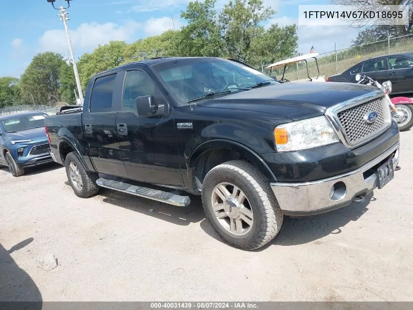 2007 Ford F-150 Fx4/Lariat/Xlt VIN: 1FTPW14V67KD18695 Lot: 40031439